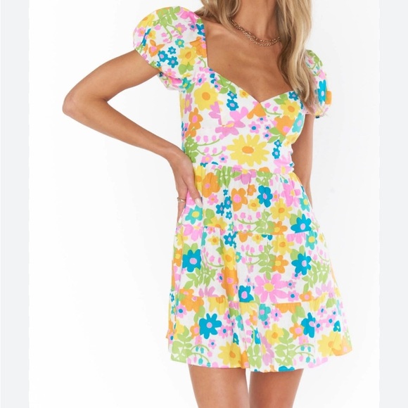 Show Me Your MuMu Dresses & Skirts - NWT Show Me Your Mumu Cathy Mimi floral linen blend colorful mini dress sz XS